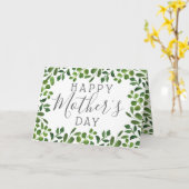 春シンプル葉ハッピーマザーズデイ カード (黄色い花)