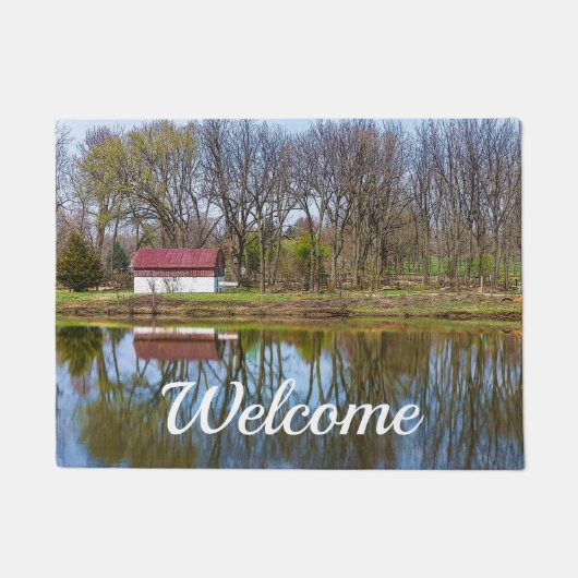 春シーズンの反射のパターン ドアマット (正面)