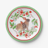 春シーズンバニーラビット/イースターホリデイ ペーパープレート (正面)