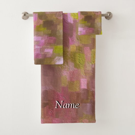 春シーズンピンクス抽象芸術バスルーム バスタオルセット (インサイチュ)