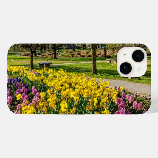 春シーズンフラワーガーデン Case-Mate iPhoneケース (裏面 (横))