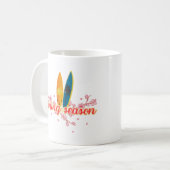 春シーズン/春カラー/春休みTシャツ コーヒーマグカップ (正面左)