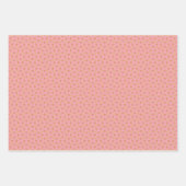 春ジオメトリックグリーンオレンジセット ラッピングペーパーシート (正面3)