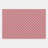 春ジオメトリックパープルグリーンセット ラッピングペーパーシート (正面2)