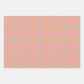 春ジオメトリックライトグリーンピンクセット ラッピングペーパーシート (正面2)