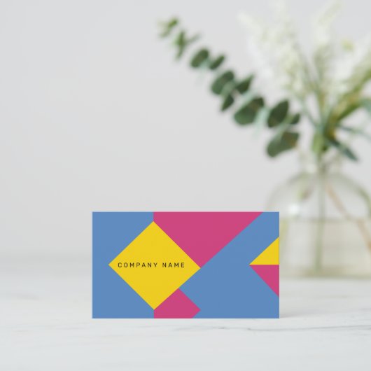 春ジオメトリ名刺 名刺 (スタンド正面)