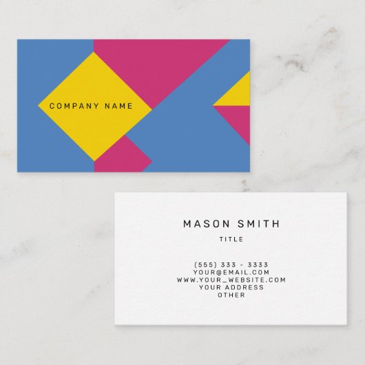 春ジオメトリ名刺 名刺 (正面/裏面)