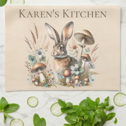 春ジャックラビット キッチンタオル (折り畳み)