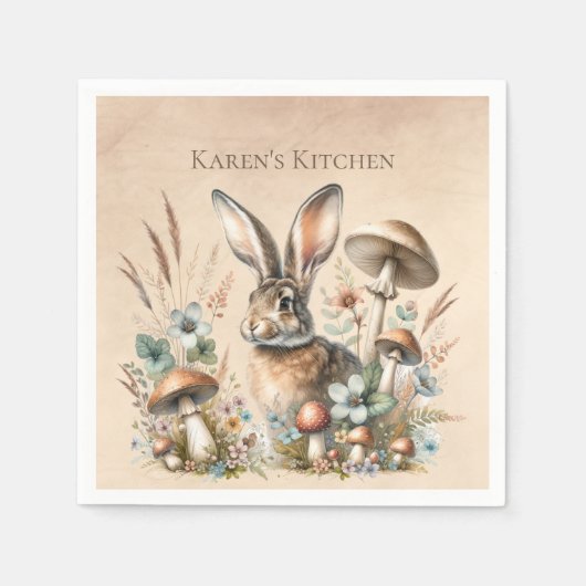 春ジャックラビット スタンダードカクテルナプキン (正面)