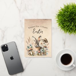 春ジャックラビット 箔グリーティングカード