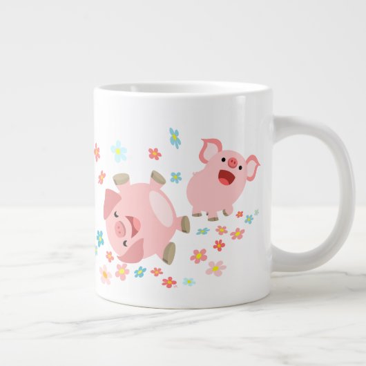 春ジャンボマグカップで2匹のかわいい漫画 ジャンボコーヒーマグカップ (右)