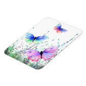 春ジョイカラフルー – 蝶飛んでいる自然 マグネット (左側)