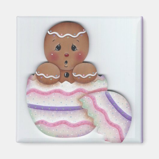 春ジンジャーパンベビーが孵化したばかり マグネット (正面)