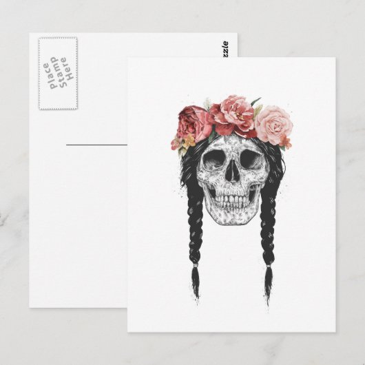 春スカル ポストカード (正面/裏面)