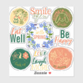 春スクラップブックかわいいバニー前向きスタンプ シール (シート)