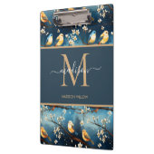 春スクリプトブロッサムエレガントモノグラムフローラ クリップボード (左)