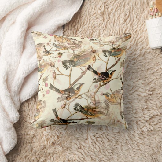 春スズメ クッション (ブランケット)