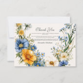 春スタイリッシュワイルドフラワーメドーガーデン卒業 サンキューカード (正面)