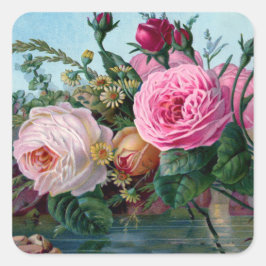 春ステッカー スクエアシール