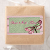 春ストライプのバタフライラベル ラベル (インサイチュ)