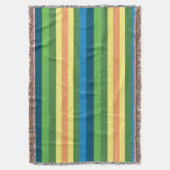 春ストライプブランケカラフルット スローブランケット (正面縦)