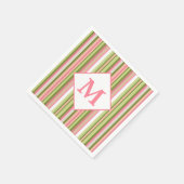 春ストライプモノグラムカクテルナプキン スタンダードカクテルナプキン (角)