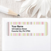 春ストライプ差出人住所ラベル ラベル (インサイチュ)