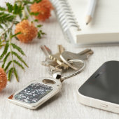 春スノードロップメタルキーリング キーホルダー (側面)