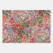 春セットフローラ、ペイズリー、マジョンエグレッツ ラッピングペーパーシート (正面2)
