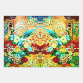 春セットフローラ、マージャングとメランジ ラッピングペーパーシート (正面2)