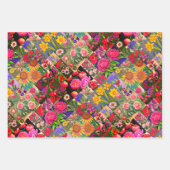 春セットフローラ、マージャングとメランジ ラッピングペーパーシート (正面)