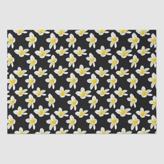 春セレナーデ：黄色いフランジパニスオンブラック、 薄葉紙 (正面)