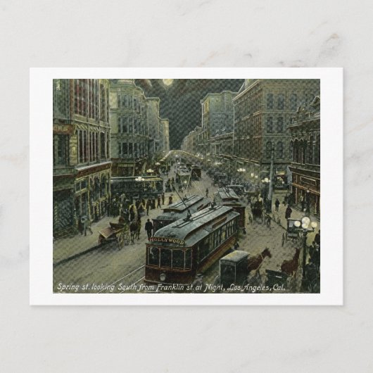 春セント、ロサンゼルス、カリフォルニア州1908ヴィンテージ ポストカード (正面)
