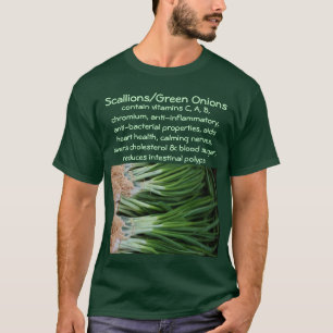 春タマネギまたは青ネギメンズワイシャツ Tシャツ