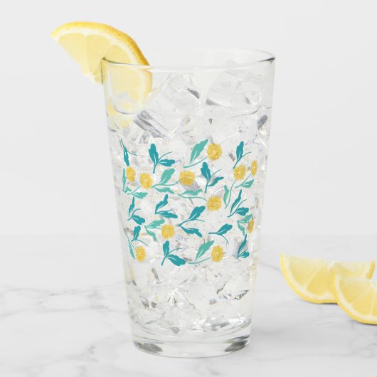 春タンデリオン花離れとデザイン タンブラーグラス (アイス正面)