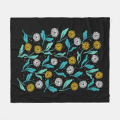 春タンデリオン花離れとデザイン フリースブランケット (正面(横))