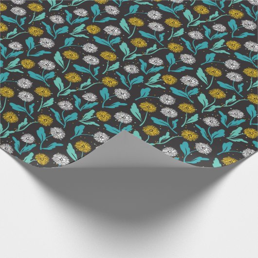 春タンデリオン花離れとデザイン ラッピングペーパー (角)