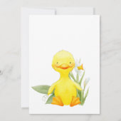 春ダックリングスプラッシュベビーシャワー 招待状 (裏面)