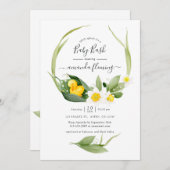 春ダックリングスプラッシュベビーシャワー 招待状 (正面/裏面)