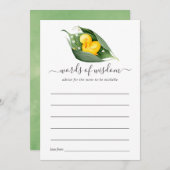 春ダックリングリリーオブザバレーベビーシャワー アドバイスカード (正面/裏面)