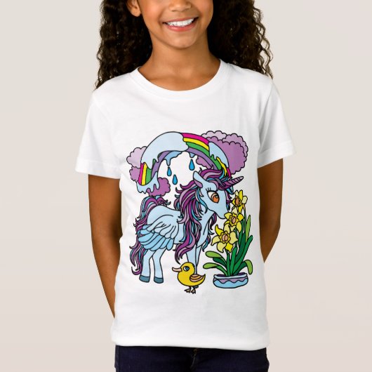 春ダフォジルスアンドユニコーン Tシャツ (正面)