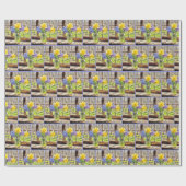 春ダフォジルスハイアシンブーケ ラッピングペーパー (フラット)