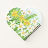 春ダフォジルスハート型 ノートブック (裏面)