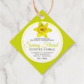 春ダフォジル植物学キャンドル原料 フェイバータグ (正面)