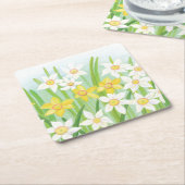 春ダフォジル スクエアペーパーコースター (アングル)