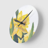 春ダフォジル ラウンド壁時計 (傾斜)