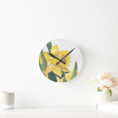 春ダフォジル ラウンド壁時計 (ホーム)