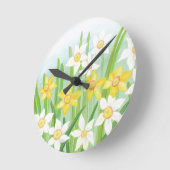 春ダフォジル ラウンド壁時計 (傾斜)