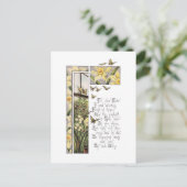 春ダフォジル&蝶ヴィンテージイースター シーズンポストカード (スタンド正面)