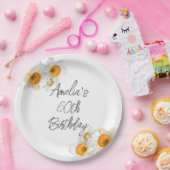 春ダフォディルアエージ誕生日 ペーパープレート (パーティー)